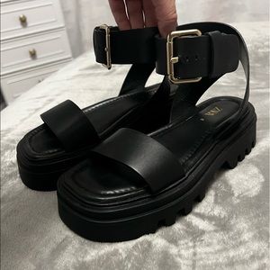 Zara Lug Sole Leather Sandal